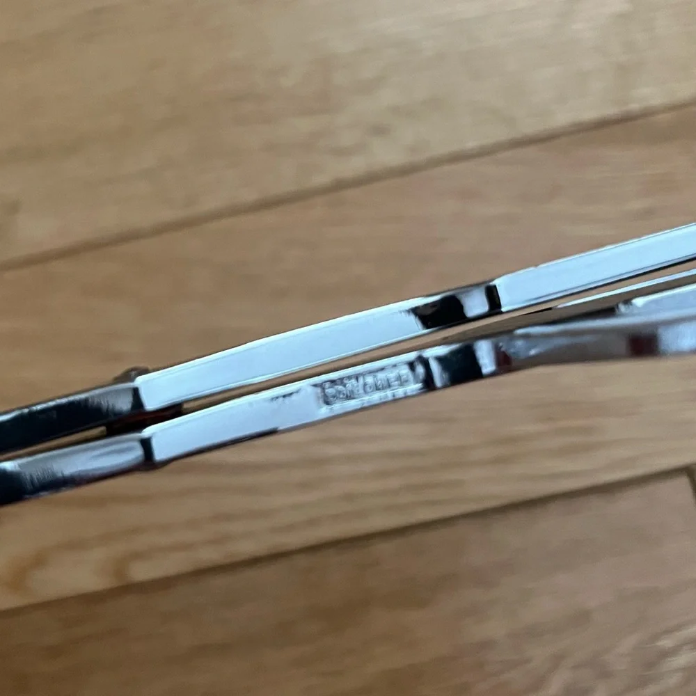 Bon Chef silver metal scissor salad tongs